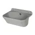 Pilozzo sospeso 46x36 in resina grigio pietra con fissaggi e scarico
