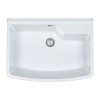 Pilozzo sospeso 61x44 in resina bianco pietra con ripiano dappoggio