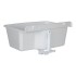Pilozzo sospeso 61x44 in resina bianco pietra con ripiano dappoggio