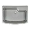 Pilozzo sospeso 61x44 in resina grigio pietra con ripiano dappoggio