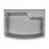 Pilozzo sospeso 61x44 in resina grigio pietra con ripiano dappoggio