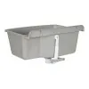 Pilozzo sospeso 61x44 in resina grigio pietra con ripiano dappoggio