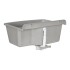 Pilozzo sospeso 61x44 in resina grigio pietra con ripiano dappoggio