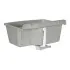 Pilozzo sospeso 61x44 in resina grigio pietra con ripiano dappoggio