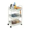Carrello multiuso in metallo bianco con portata 5 kg per ripiano 