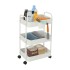 Carrello multiuso in metallo bianco con portata 5 kg per ripiano 