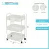 Carrello multiuso in metallo bianco con portata 5 kg per ripiano 