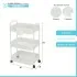 Carrello multiuso in metallo bianco con portata 5 kg per ripiano 