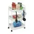 Carrello multiuso in metallo bianco con portata 5 kg per ripiano 