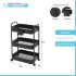 Carrello multiuso in metallo nero con portata 5 kg per ripiano 