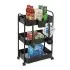 Carrello multiuso in metallo nero con portata 5 kg per ripiano 