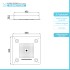 Soffione doccia ad incasso quadrato 50x50 con 3 getti e luci LED