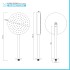 Soffione doccia cromato 25 con spessore 4 cm e braccio in acciaio 