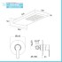 Set doccia con miscelatore Paffoni Blu e soffione a sbalzo 22x50 cm