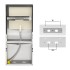 Set doccia con miscelatore Paffoni Blu e soffione a sbalzo 22x50 cm
