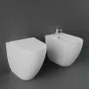 Sanitari filomuro Rak Des scarico traslato Rimless e copriwc soft-close