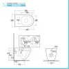 Sanitari filomuro Rak Des scarico traslato Rimless e copriwc soft-close