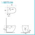 Sanitari filomuro Rak Des scarico traslato Rimless e copriwc soft-close