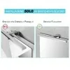 Applique LED naturale in acciaio e vetro per specchio a filo