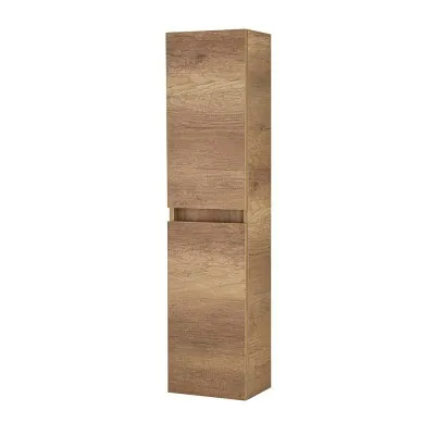 Colonna bagno sospesa 125 rovere naturale con ante reversibili Nadia