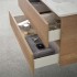Mobile bagno sospeso 100 cm rovere naturale con pensile H 125 cm Nadia
