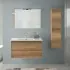 Mobile bagno sospeso 90 rovere naturale completo con 2 cassetti Nadia