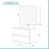 Mobile bagno sospeso 70 rovere bianco completo con 2 cassetti Nadia