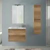 Mobile bagno sospeso 70 rovere naturale completo con 2 cassetti Nadia