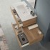 Mobile bagno sospeso 90 rovere naturale con 2 cassetti e pensile Nadia