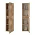 Mobile bagno sospeso 90 rovere naturale con 2 cassetti e pensile Nadia