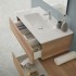 Mobile bagno sospeso 90 rovere naturale con 2 cassetti e pensile Nadia