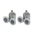 Set 2 ruote inferiori universali in ABS per box doccia scorrevole 