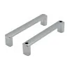 Set maniglie per porta doccia dentro-fuori cromate design squadrato