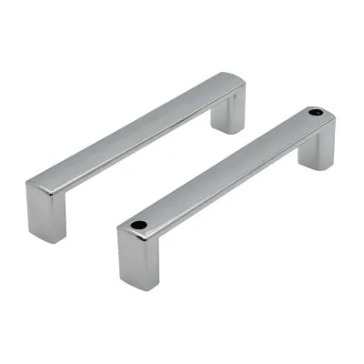 Set maniglie per porta doccia dentro-fuori cromate design squadrato