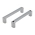 Set maniglie per porta doccia dentro-fuori cromate design squadrato