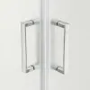 Set maniglie per porta doccia dentro-fuori cromate design squadrato