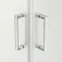Set maniglie per porta doccia dentro-fuori cromate design squadrato