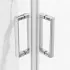 Set maniglie per porta doccia dentro-fuori cromate design squadrato