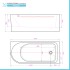 Vasca da bagno angolare lato sinistro 75x170 cm scarico incluso Corinne 