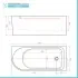 Vasca da bagno angolare lato sinistro 75x170 cm scarico incluso Corinne 