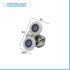 Set 2 ruote superiori universali in ABS per box doccia scorrevole 