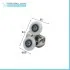 Set 2 ruote superiori universali in ABS per box doccia scorrevole 