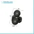 Set 2 ruote superiori universali nero opaco per box doccia scorrevole 