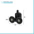 Set 2 ruote inferiori universali nero opaco per box doccia scorrevole 