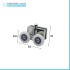 Set 2 ruote inferiori universali in acciaio per box doccia scorrevole 