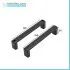 Set maniglie per porta doccia dentro-fuori nero opaco design squadrato