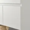 Mobile bagno sospeso 80 cm in legno bianco con lavabo e specchio Oasi