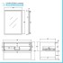 Mobile bagno sospeso 80 cm stile industrial nero e legno Baketo