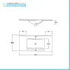 Mobile bagno sospeso 80 cm stile industrial bianco e legno Baketo