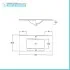 Mobile bagno sospeso 80 cm stile industrial bianco e legno Baketo